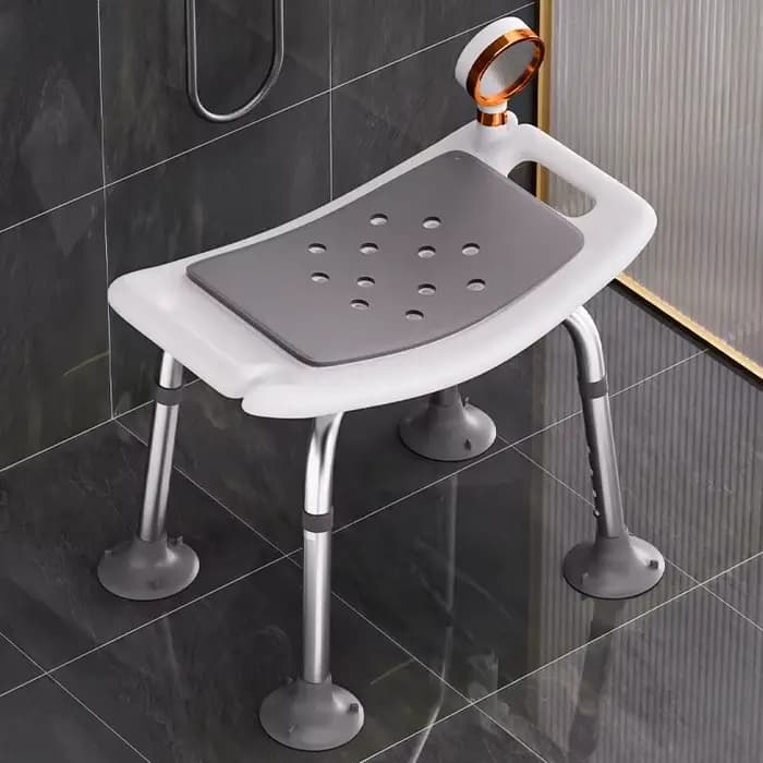 Chaise de douche antidérapante à hauteur réglable avec dossier