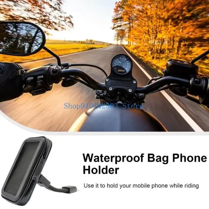 Support téléphone L4MD pour les scooters Sterproping sécurisé Hold Pu Phone Storage