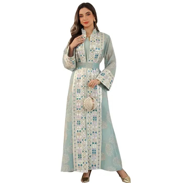 Abaya de l'Aïd pour femme, robe de soirée, ensemble 2 pièces, Kaftan Jalabiya, élégante, musulmane, Dubaï, Vestidos Largo, Ramadan, Caftan, Robe longue, Abayas 2026