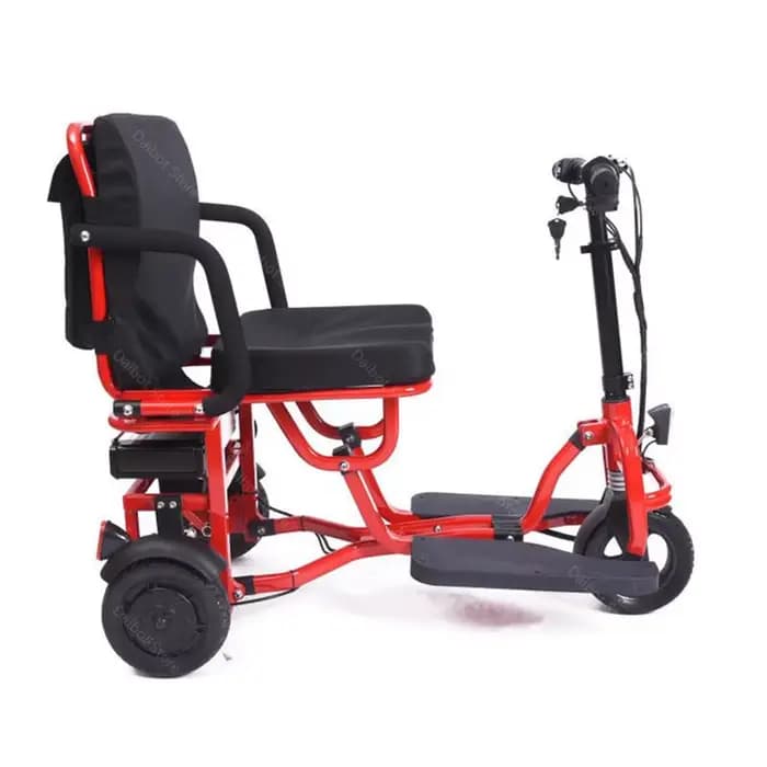 300W/350W 10AH 36V/48V 3 roues Scooter électrique pour personnes âgées 8 pouces/10 pouces Tricycle pliant Portable