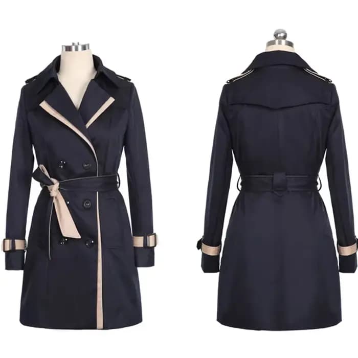 Trench Coat pour femmes 2025 automne décontracté Double boutonnage femme longue Trench manteaux grande taille Casaco Feminino dames coupe-vent