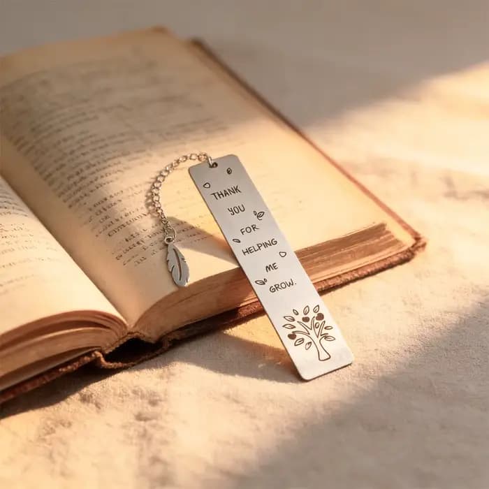 1 marque-page en métal pour enseignant, « Merci de m'avoir aidé à grandir », cadeau d'appréciation pour l'enseignant, retour à l'école