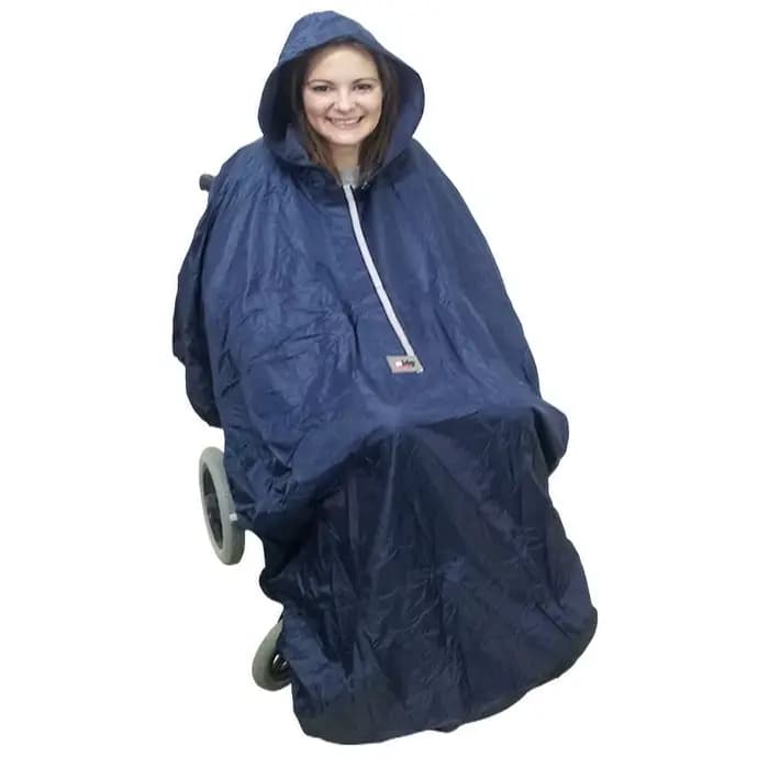 Manteau spécial imperméable pour fauteuil roulant électrique Obese pour personnes âgées handicapées avec bande