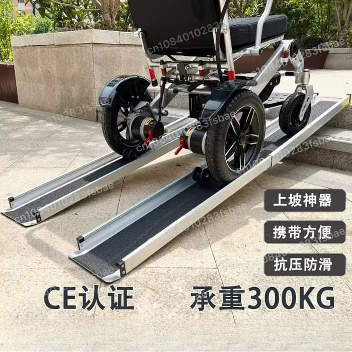 Rampe d'accès pour fauteuil roulant en alliage d'aluminium