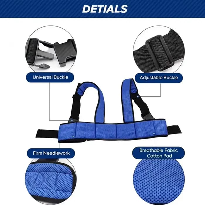 Ceinture de sécurité double épaule pour fauteuil roulant pour personnes âgées