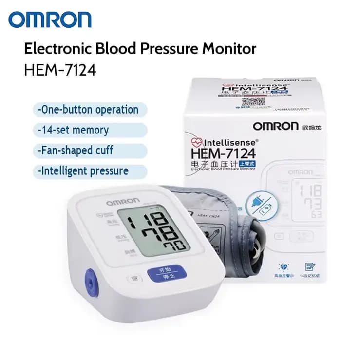 Tensiomètre électronique Omron HEM-7124 pour le bras