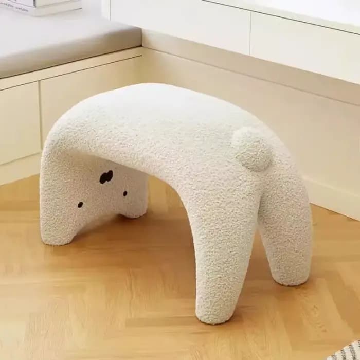 Tabouret de dressing sans accoudoirs peu encombrant, petit tabouret en peluche pour changer de chaussures, tabouret domestique multifonctionnel pour coiffeuse et chambre à coucher