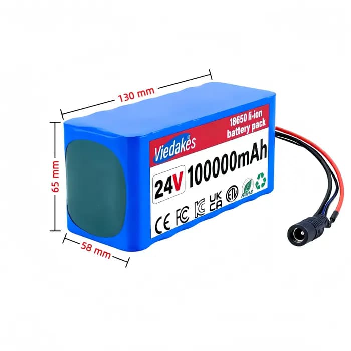 🌍 Batterie lithium haute capacité 24V 100Ah pour fauteuils roulants 🏅 Pack rechargeable 7S3P 21700 100000mAh 🔥 avec