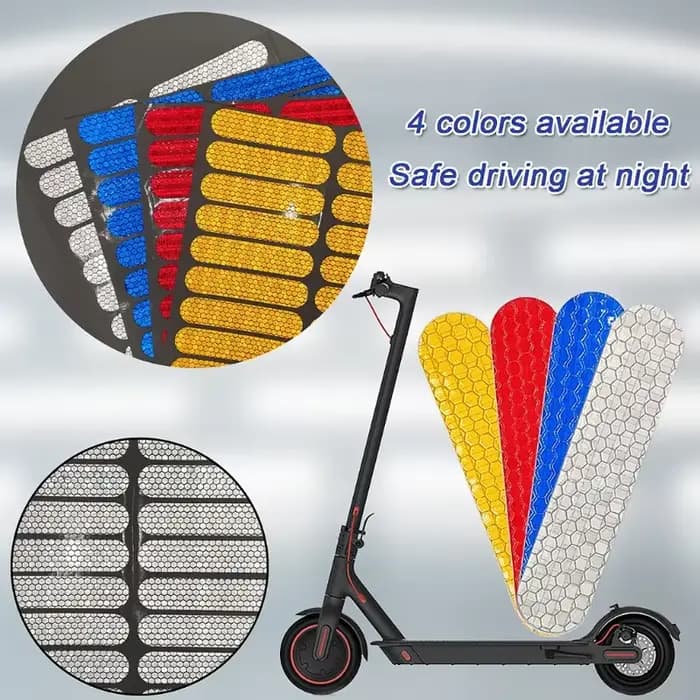 Autocollants réfléchissants pour roues de scooter – Film autocollant lumineux d'avertissement latéral