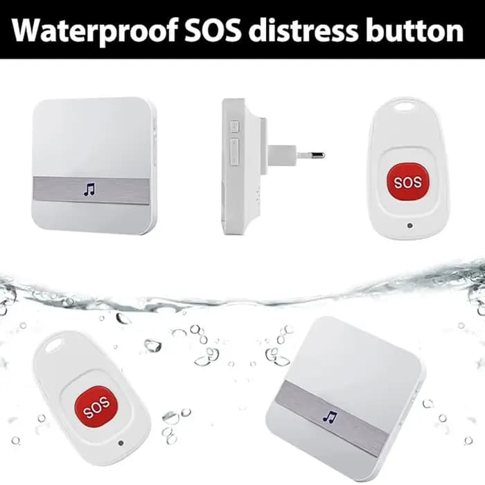 Bouton d'appel sans fil longue portée pour personnes âgées
