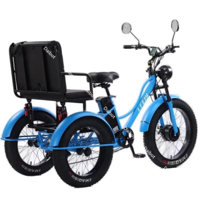 Vélo électrique Cargo à 3 roues 750w avec siège passager pour personnes âgées nouveau