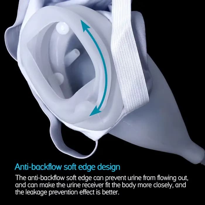 Collecteur d'urine hypoallergénique médical Silicone adultes urinoir avec sacs de cathéter