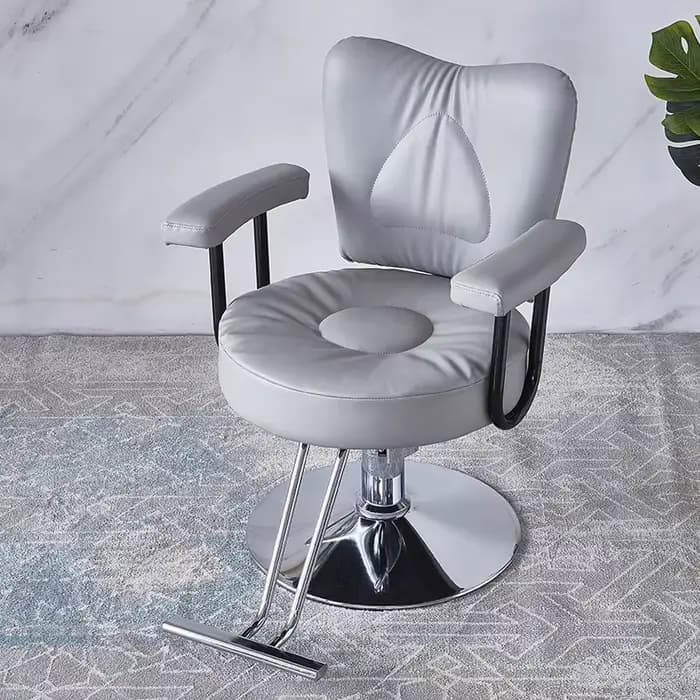 Chaise de salon plaquée or rose - Chaise de barbier en acier inoxydable
