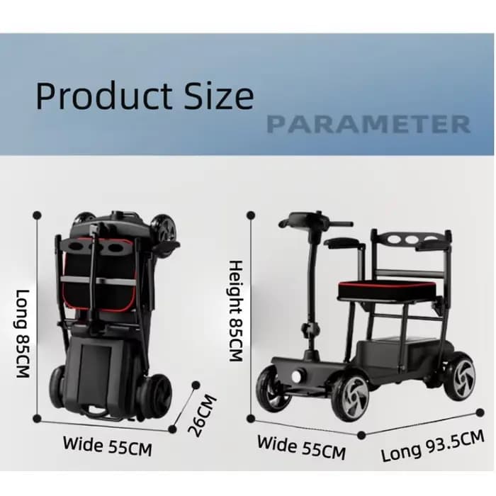 Scooter électrique de mobilité pour adultes et personnes âgées