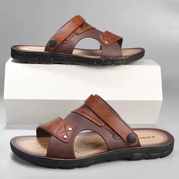 Sandales d'été confortables pour hommes, pantoufles décontractées pour adultes, chaussures de plage antidérapantes à bout ouvert