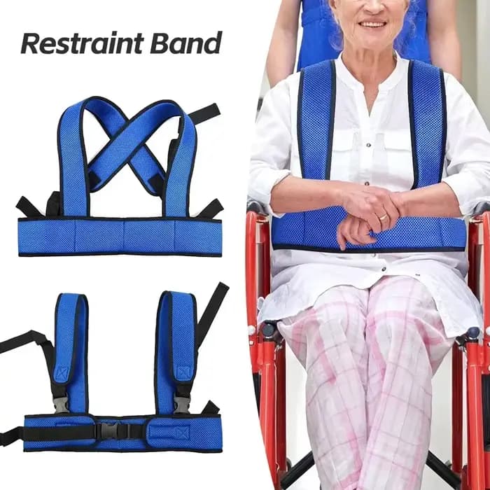 Ceinture de sécurité double épaule pour fauteuil roulant pour personnes âgées