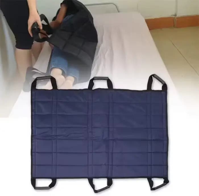 Drap de transfert réutilisable pour lit médicalisé avec coussin