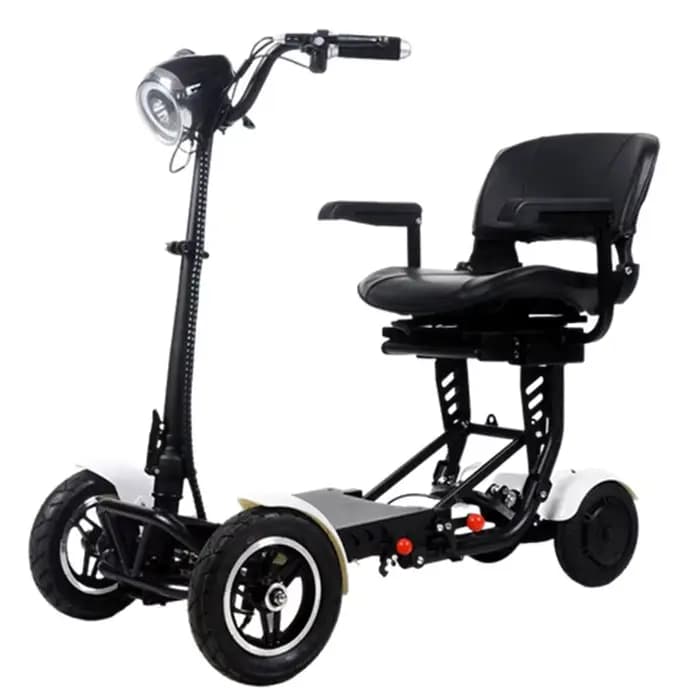 Trottinette électrique pliable à quatre roues pour personnes âgées