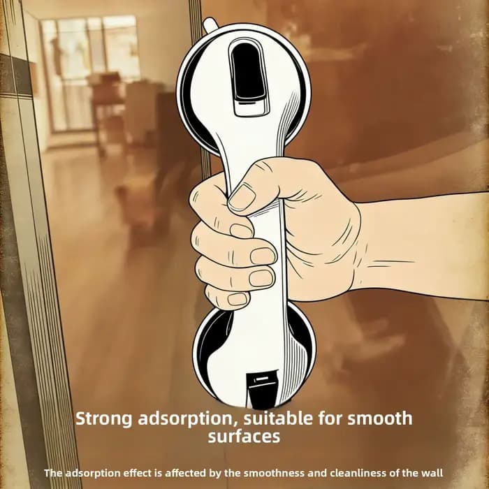 Poignée murale antidérapante à ventouse pour toilettes pour personnes âgées