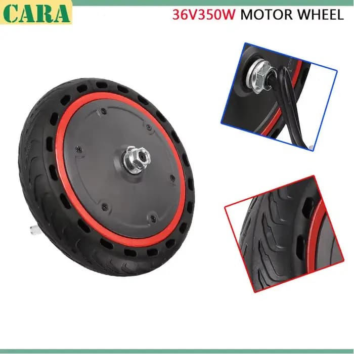 Moteur de trottinette électrique M365 8,5 pouces résistant à l'usure, bobine de roue motrice 350W 36V, pneu solide pour roue avant