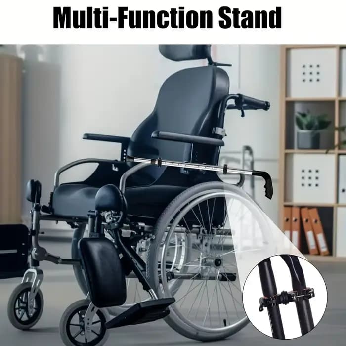 Support réglable pour fauteuil roulant avec 360 °