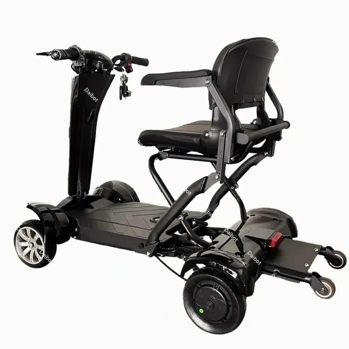 Scooter électrique pliable Senior 4 roues pour adulte avec siège batterie amovible voyage automatique pliant