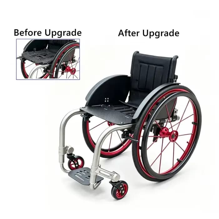 Siège de fauteuil roulant actif en fibre de carbone