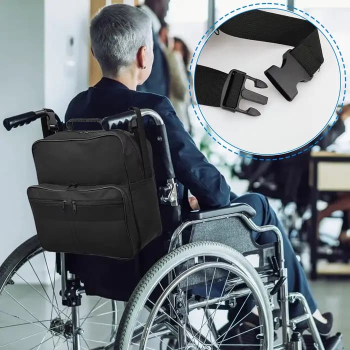 Sac pour fauteuil roulant en tissu Oxford