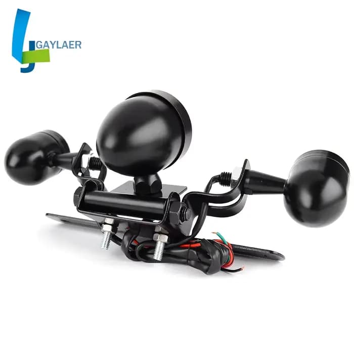 Accessoires de moto Scooter modifié rétro feu arrière LED feu arrière clignotant avec support de plaque d'immatriculation