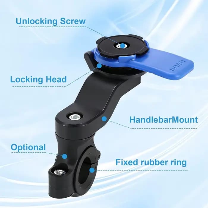 Support universel pour smartphone QUAD LOCK avec amortisseur de vibrations pour guidon de moto