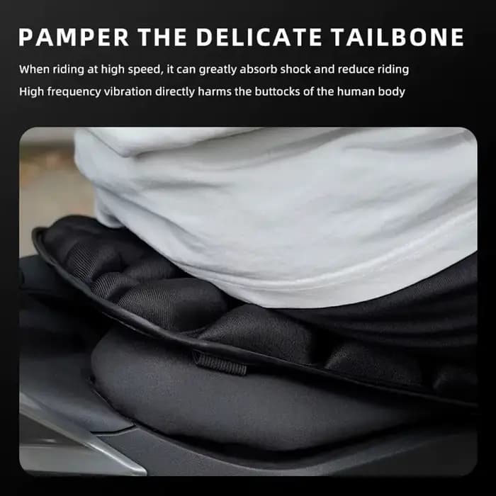 Coussin de Selle Moto Confort Gel 3D Respirant Universel Absorbant les Chocs Housse de Selle Vélo pour la Conduite Tout-Terrain Avancée