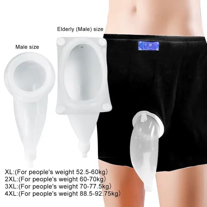 Collecteur d'urine en Silicone réutilisable pour hommes âgés