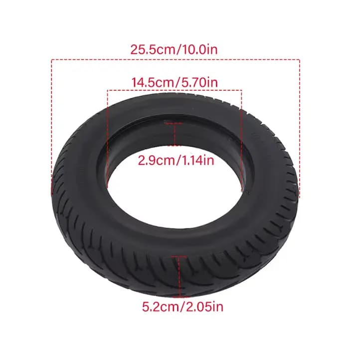 Pneus de roue sans chambre à air 10x2.50 /10x2.125