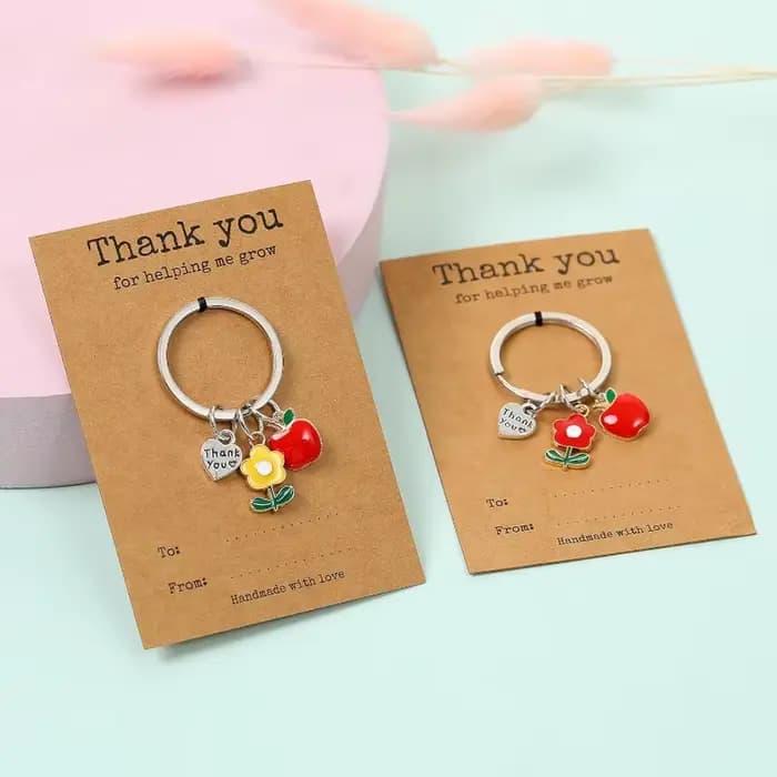 Merci d'avoir aidez-moi grandir porte-clés ensemble de 1/2/4 pièces porte-clés d'appréciation pour enseignant cadeaux cadeau de noël pour la journée des enseignants