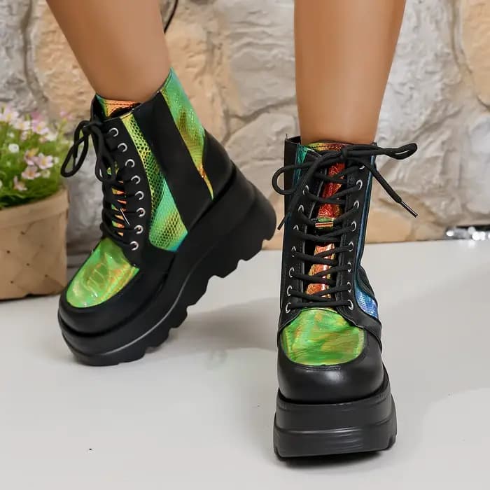 Nouvelles femmes plate-forme bottes en plein air confortable concepteur bottines mode fermeture éclair anti-dérapant chaussures pour femmes Zapatos De Mujer