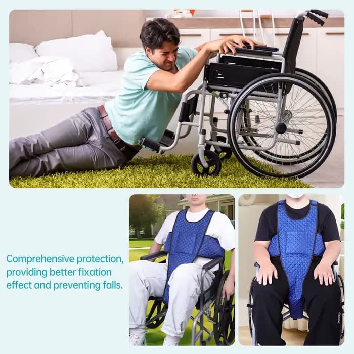 Ceinture de sécurité pour fauteuil roulant Lefeke avec poche
