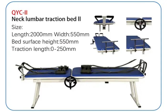 Aligneur de traction à écarteur cervical et lombaire pliable