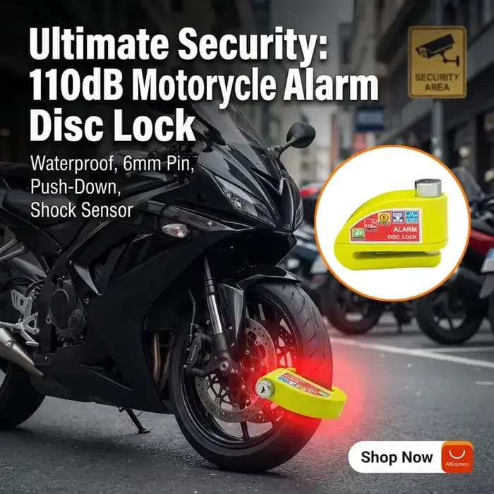 Serrure de sécurité étanche pour moto et Scooter