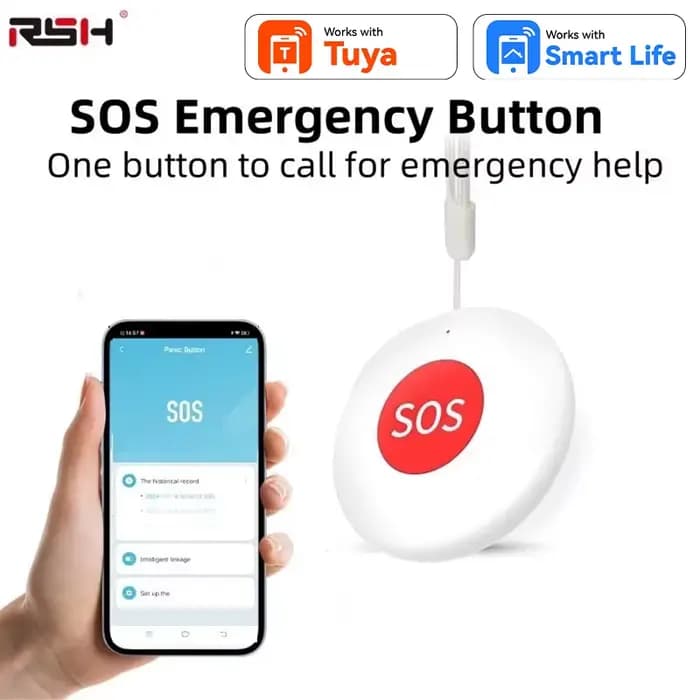 Bouton d'appel SOS Zigbee / WIFI à partager avec la famille pour l'application Tuya