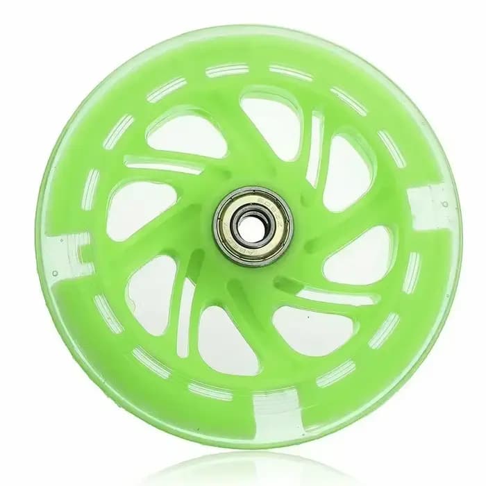 Roue 120 mm de diamètre LED clignotante roues feux arrière pour scooter mini – Disponible en bleu rose vert et noir