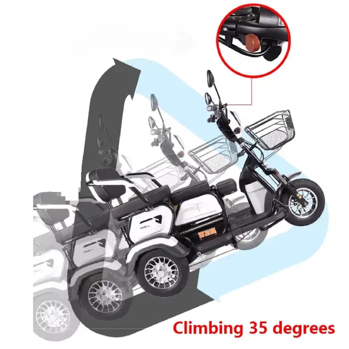 Petit Scooter électrique à 3 roues pour 2 sièges adultes