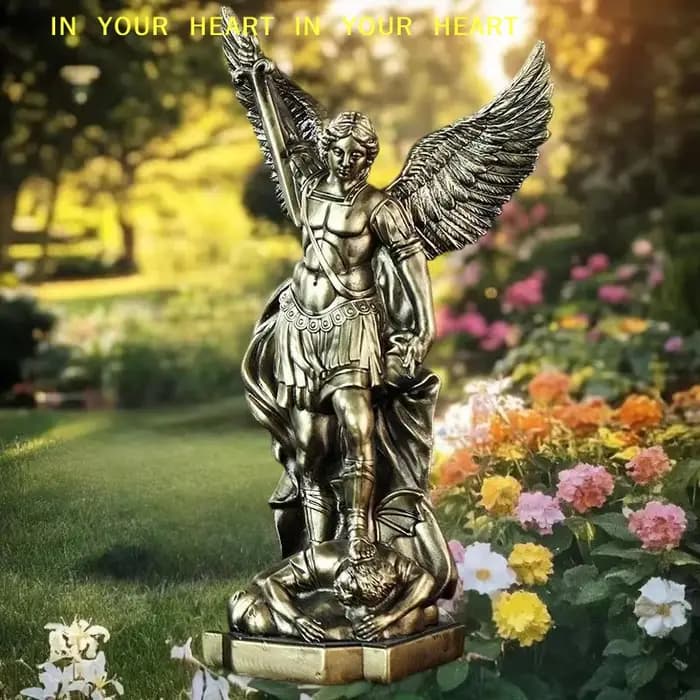 Statue de Saint Michel pour l'autel de l'église, décoration intérieure, protection de la maison, sculpture religieuse, idée cadeau, décoration en résine