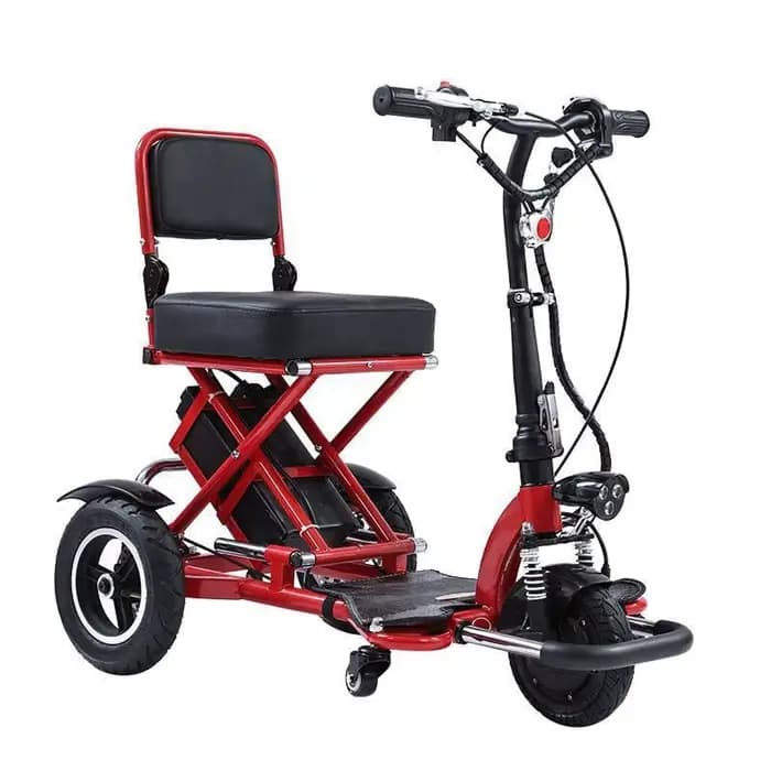 Scooter électrique pliant à trois roues pour personnes âgées 350W 48V12A40-50KM Tricycle