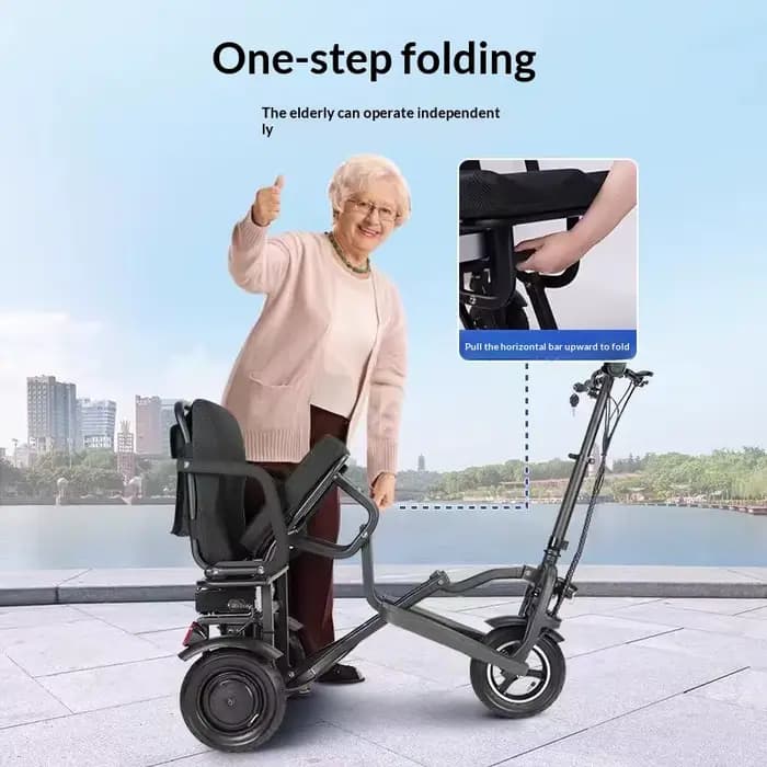 Scooter électrique pliable léger à trois roues