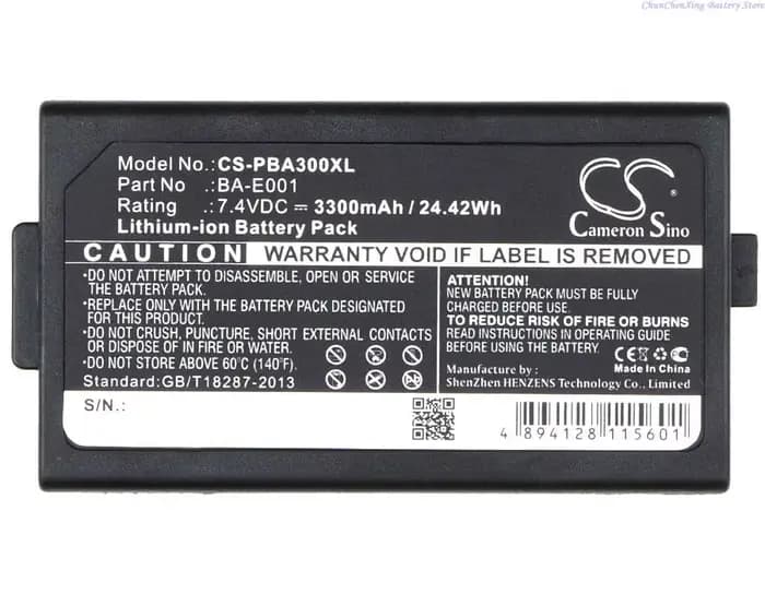 Batterie 2600mAh/3300mAh BA-E001 pour Brother PT-E300