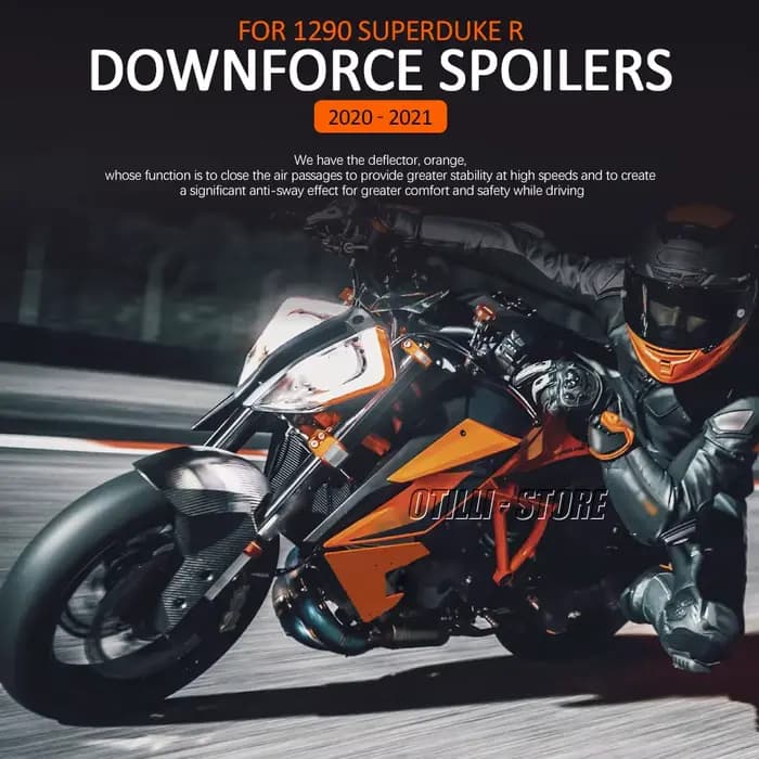 Déflecteurs d'aile de carénage de moto orange