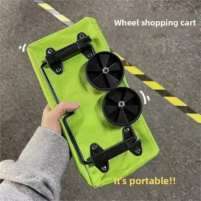 Chariot de courses pliable portable avec roues