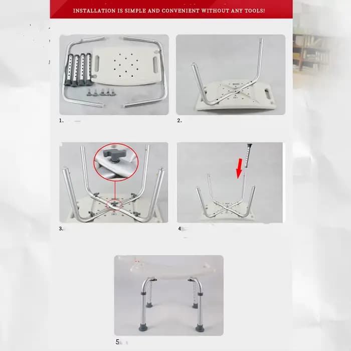 Chaise de salle de bain et de douche pour personnes âgées