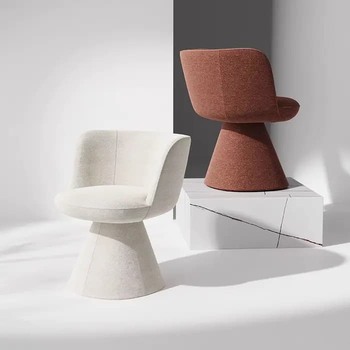 Coiffeuse minimaliste pour chambre à coucher, sac souple, tabouret rotatif pour la maison, vestiaire, chaise de maquillage, bureau d'étude