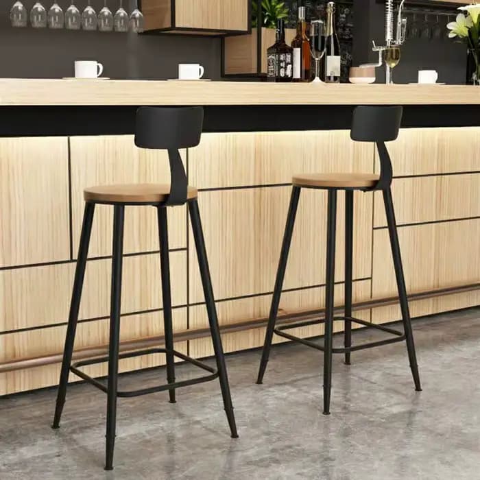 Chaise de Bar moderne tabouret haut nordique Simple maison café haute réception chaise haute tabouret dossier
